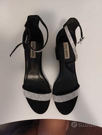 Sandali con tacco largo e strass STEVE MADDEN neri