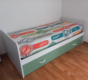 struttura letto singolo con letto estraibile