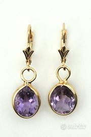 Orecchini in oro 18kt con ametista