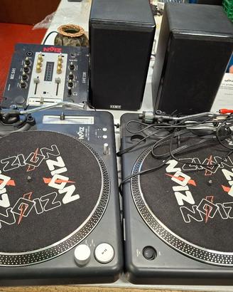 Coppia piatti+ mixer+2 casse 