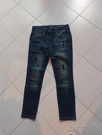 jeans elasticizzato blu scuro