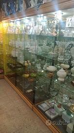 vetrine cristallo con faretti 