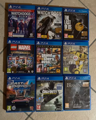 Lotto 9 videogiochi ps4