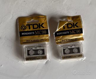 2 Microcassette Cassette Audio Tdk Mc90 Nuove