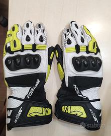 Guanti MTECH CEE pelle NERO / BIANCO / GIALLO FLUO