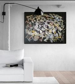 Quadro moderno dipinto grande astratto arte unico 