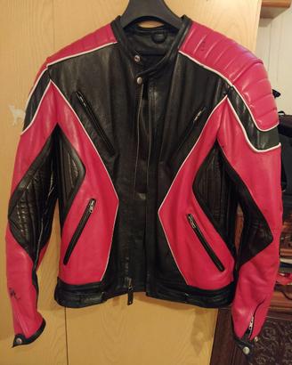 Giubbotto moto in pelle
