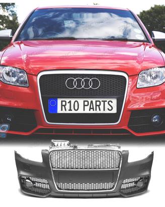 PARAURTI ANTERIORE AUDI A4 04-07 LOOK RS4 GRIGLIA 