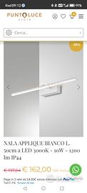 Lampada Nala Fabas specchio bagno 