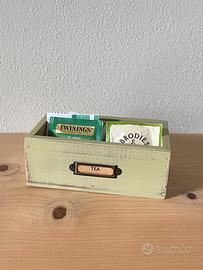 Scatola porta tè in legno