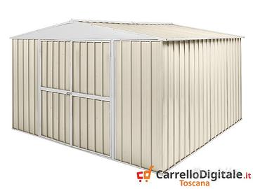 Box in Acciaio da giardino 360x345cm avorio