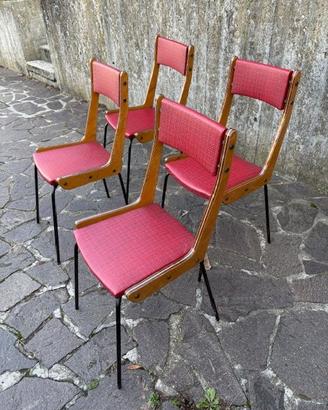 Quattro sedie Carlo Ratti anni 50
