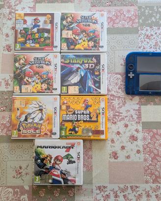 Nintendo 2DS Blu trasparente + Bundle di Giochi