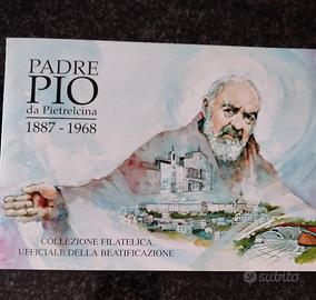 folder filatelico padre pio madre Teresa e cappell