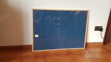 Lavagna 80x60 incorniciata stoffa color avio