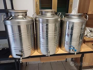 contenitore olio acciaio  inox 50L
