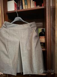 Gonna in elegante occhio di pernice marrone