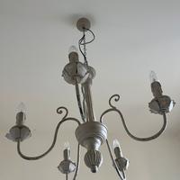Lampadario in ferro battoto grigio (prov VA)