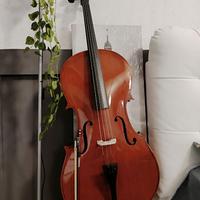 Violoncello 4/4 con arco, custodia e resina