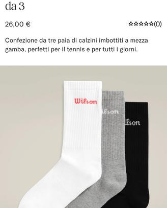 Calzini tennis Wilson