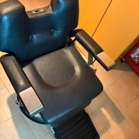 Sedia barbiere in pelle