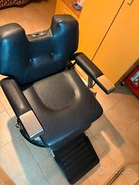 Sedia barbiere in pelle