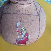 Vaso in terracotta rivestito in sughero