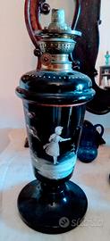 Antico lume a petrolio fine '800 'Mary Gregory'