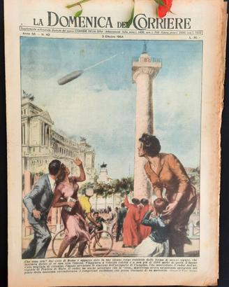 La Domenica del Corriere 3 ottobre 1954 Ufo Uranio