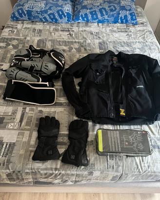 giacca moto / guanti riscaldati / pettorina endur