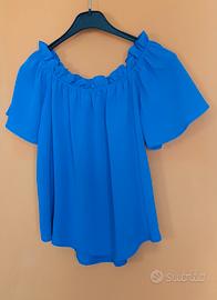 Blusa blu brillante