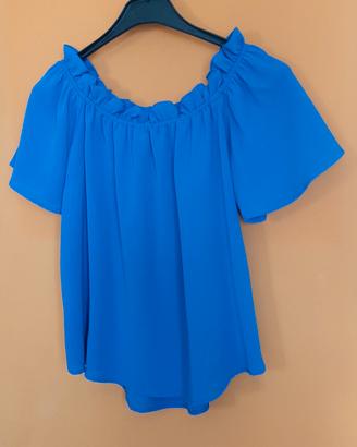Blusa blu brillante