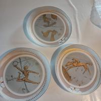 3 piatti decorativi di Salvador Dalì (olimpiadi)