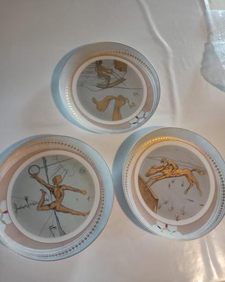 3 piatti decorativi di Salvador Dalì (olimpiadi)