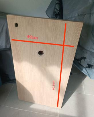 Top bagno con lavabo in vetro