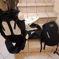 kit protezioni  motocross/enduro e casco Nolan N53