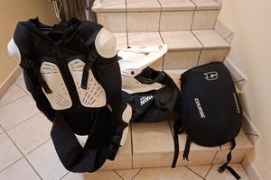 kit protezioni  motocross/enduro e casco Nolan N53