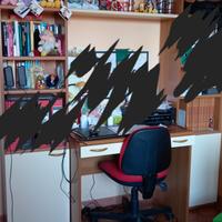 mobile+scrivania+sedia con rotelle