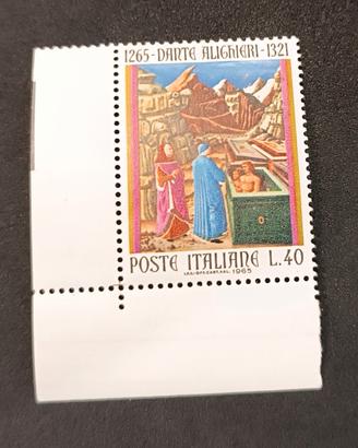 Francobollo Dante Alighieri 1965