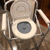 Sedia comoda pieghevole per WC o doccia, altezza