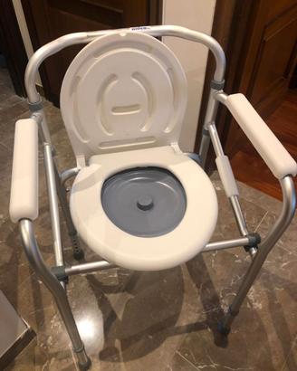 Sedia comoda pieghevole per WC o doccia, altezza