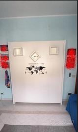 Letto a scomparsa in massello laccato