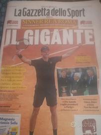 La Gazzetta dello Sport: Jannik Sinner Re a Roma