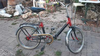 Bici pieghevole ruota 20 vintage rosso-nera