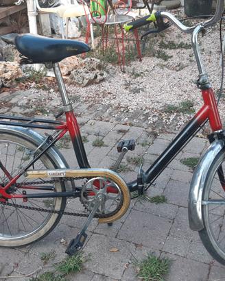 Bici pieghevole ruota 20 vintage rosso-nera