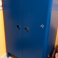 Armadio da cameretta col. blu, senza spigoli