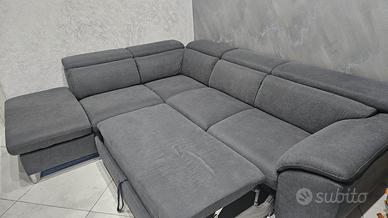 Divano letto ad angolo  colore antracite nuovo