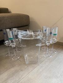 secchiello per ghiaccio -piatto aperitivo-6 flute