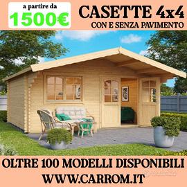 CASETTE 4x4 circa - CON E SENZA PAVIMENTO - NUOVE