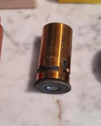 Microscopio   d'epoca   da tasca    in ottone